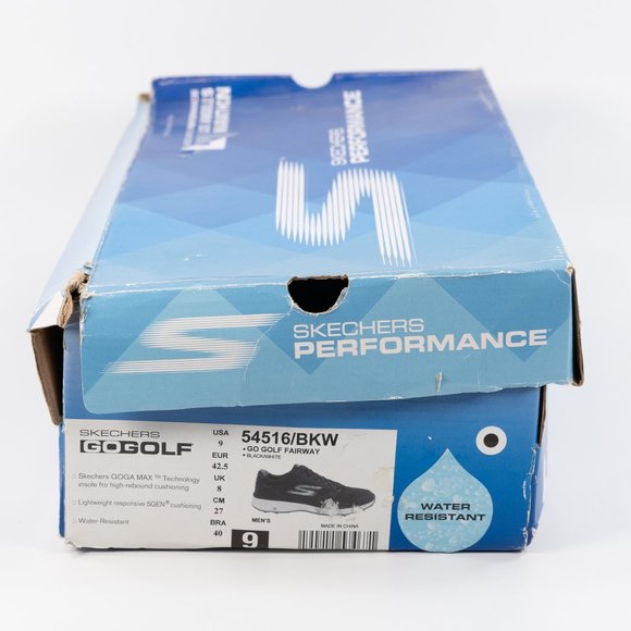 Skechers Men\'s Go Golf Fairway 54516/BKW Water Resistant Cleats main image 7